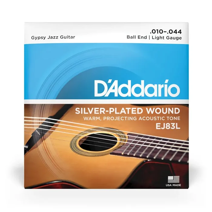 D‘Addario EJ83L Gypsy Jazz 10-44 Acoustic Guitar Strings, Ball-End, Light