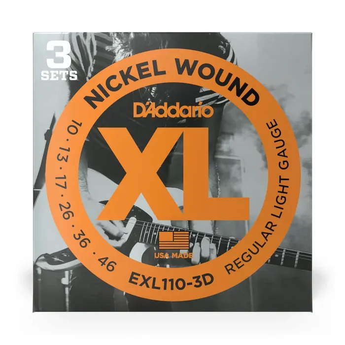 D‘Addario EXL110 10-46 Nickel Wound Electric Guitar Strings – 3-Pack
