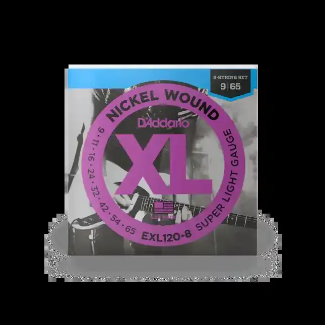 D‘Addario EXL120-8 9-65 8-String Nickel Wound Electric Guitar Strings