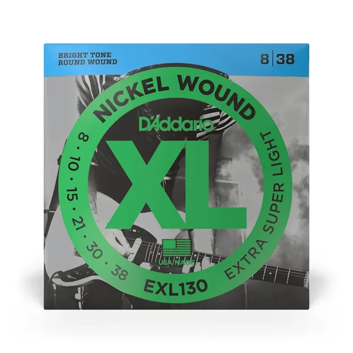 D‘Addario EXL130 Nickel Wound Electric Guitar Strings, Extra-Super Light, 8-38