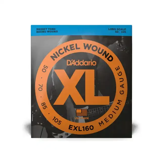D‘Addario EXL160 50-105 Medium, Long Scale, XL Nickel Bass Strings