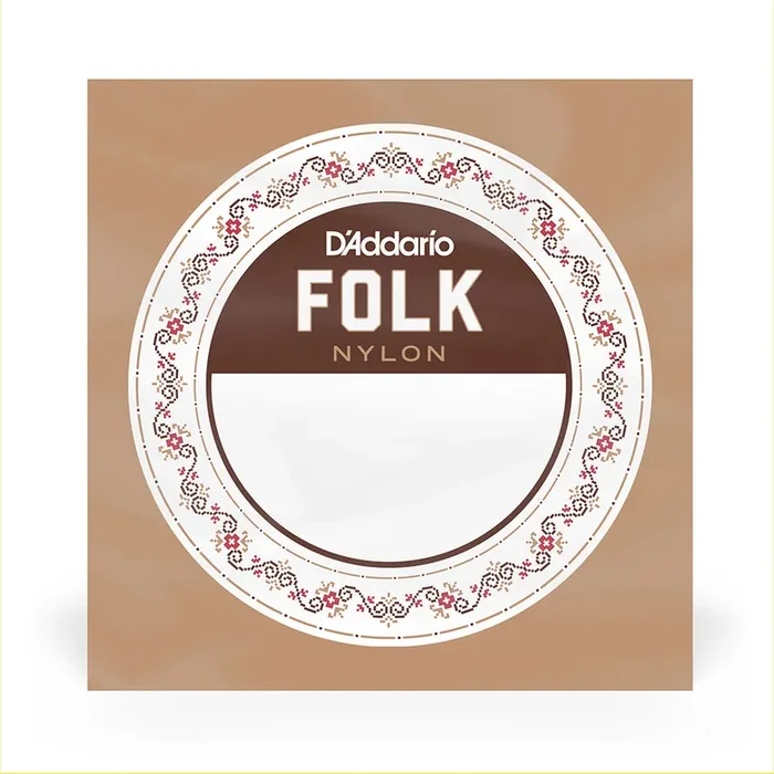 D‘Addario Folk Nylon Silver Wound .037 Single Acoustic Guitar String, Ball-End (A-5th)