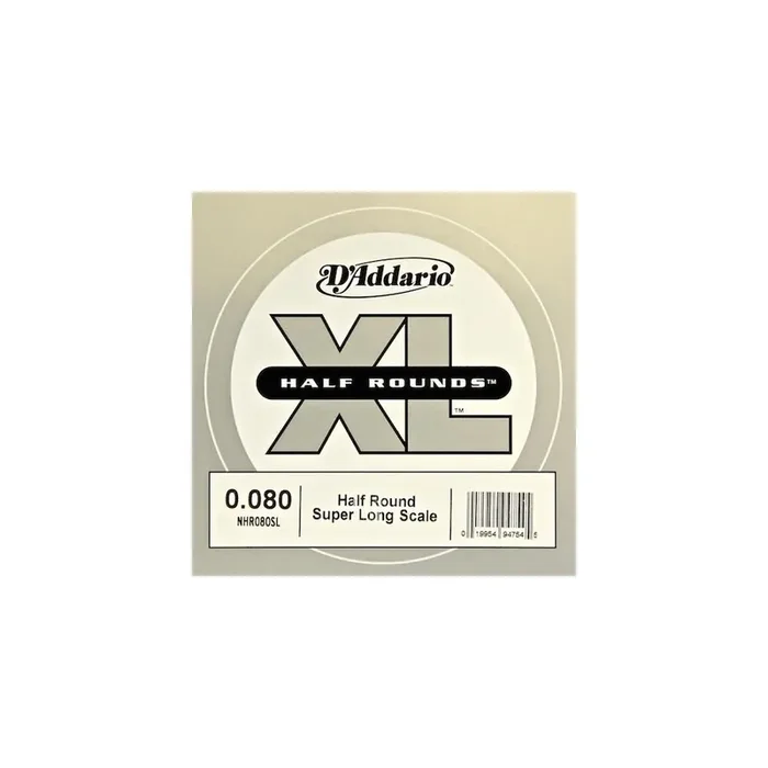 D‘Addario NHR080SL Nickel Half Round XL Bass Single String .080 Super Long Scale