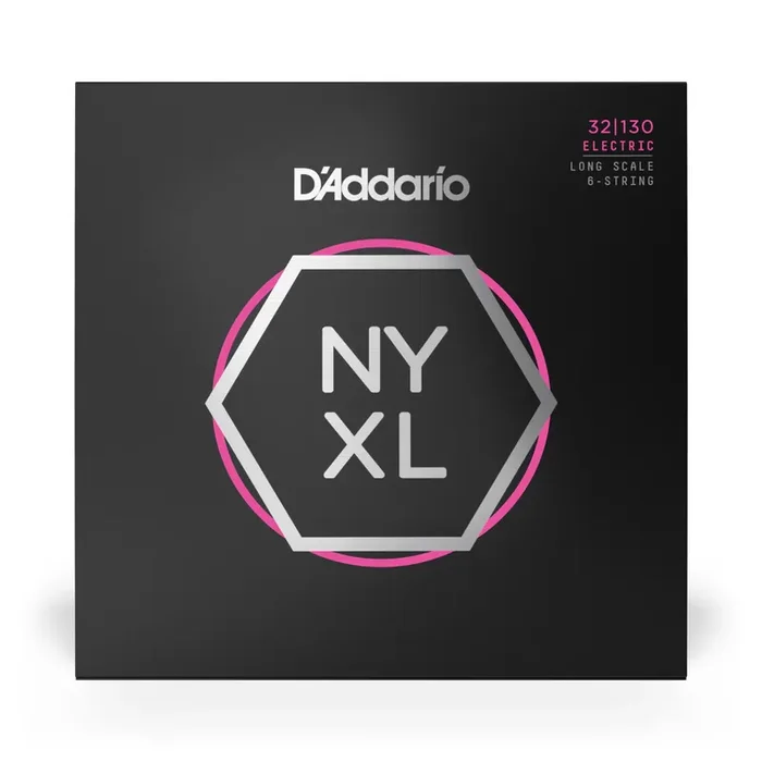 D‘Addario NYXL Nickel Wound 32-130 6-String Bass Guitar Strings, Long Scale [NYXL32130]
