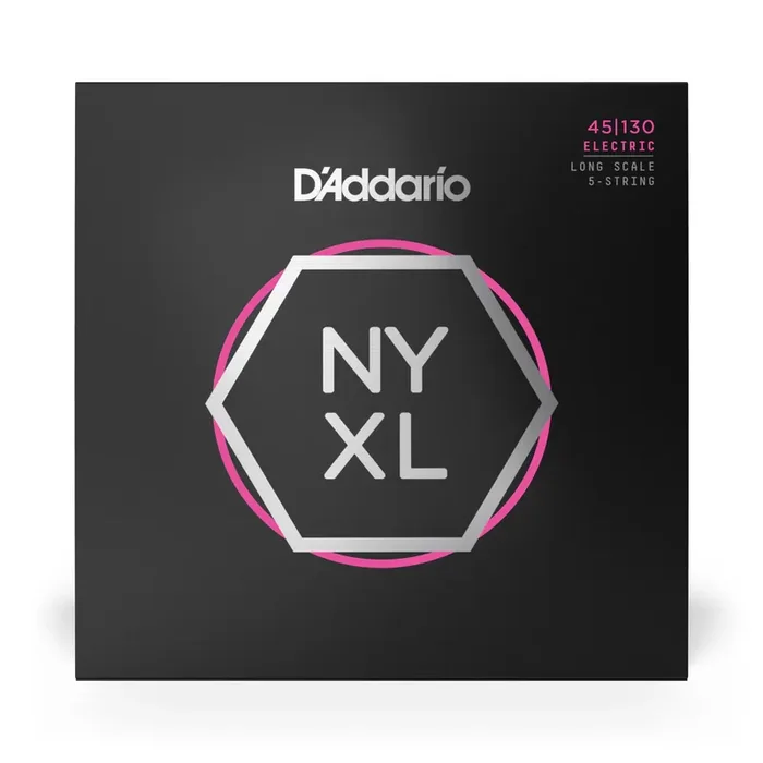 D‘Addario NYXL Nickel Wound 45-130 5-String Bass Guitar Strings, Long Scale [NYXL45130]