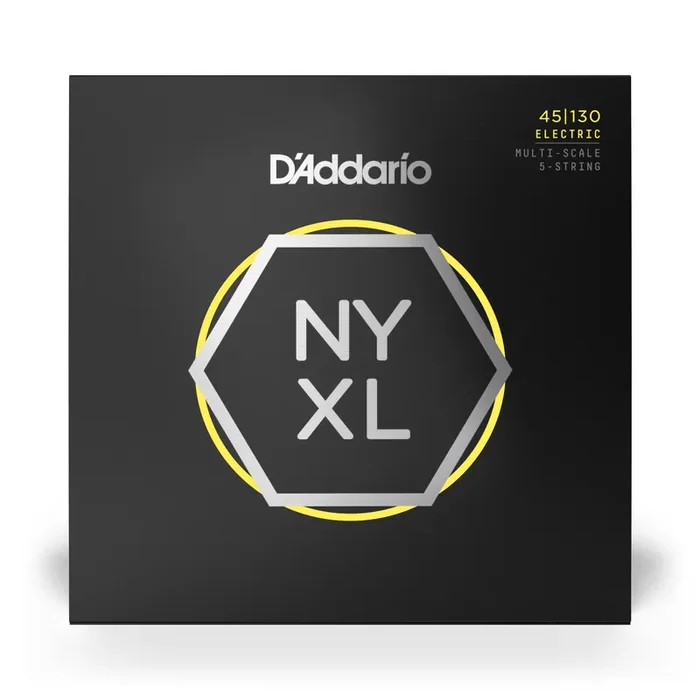 D‘Addario NYXL Nickel Wound 45-130 Multiscale 5-String Bass Guitar Strings [NYXL45130MS]
