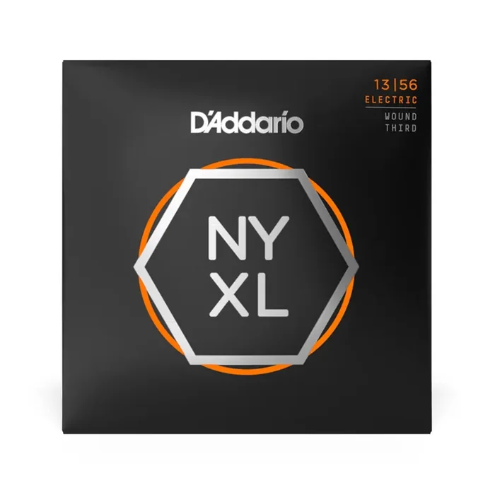 D‘Addario NYXL1356W NYXL Nickel Wound Electric Guitar Strings, Medium Wound 3rd, 13-56
