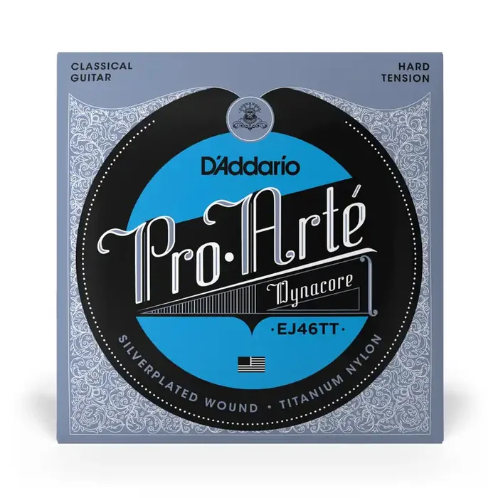 D‘Addario Pro-Arté EJ46TT Hard Tension Dynacore Classical Guitar Strings w/ Titanium Trebles
