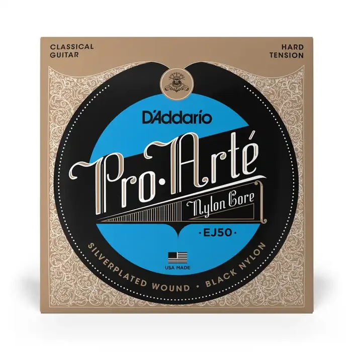 D‘Addario Pro-Arté EJ50 Hard Tension Classical Guitar Strings w/ Black Nylon Trebles