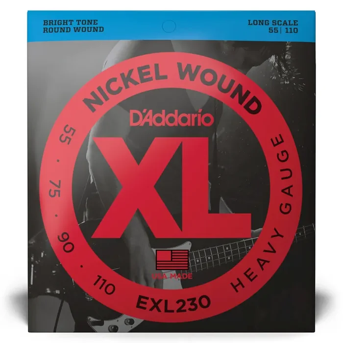 D‘Addario XL-Series Nickel Wound 55-110 Bass Guitar Strings, Long Scale [EXL230]