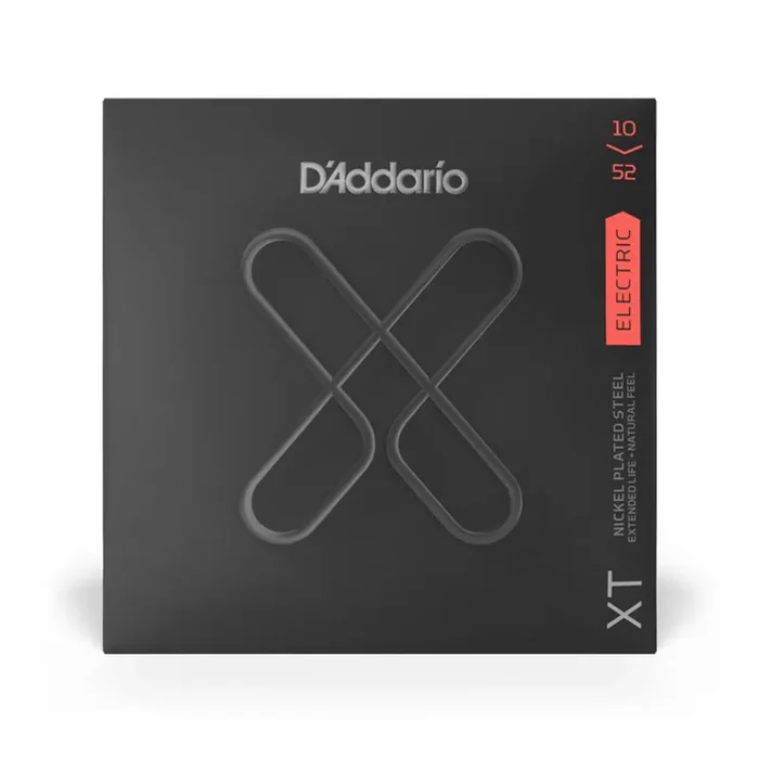 D‘Addario XTE1052 XT Nickel Plated Steel Electric Guitar Strings, Light Top/Heavy Bottom, 10-52