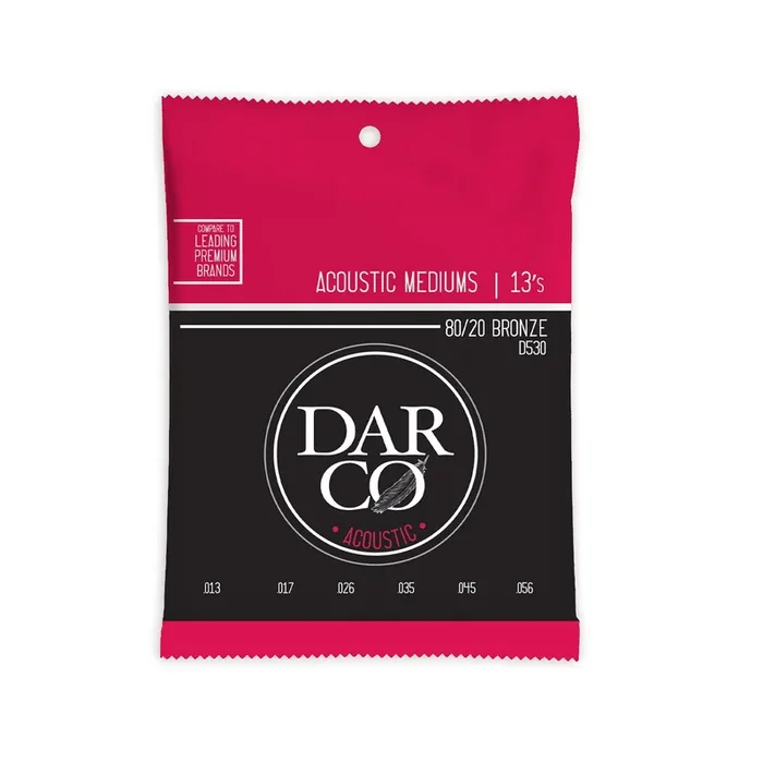 Darco 80/20 Bronze 13-56 Acoustic Guitar Strings, Medium