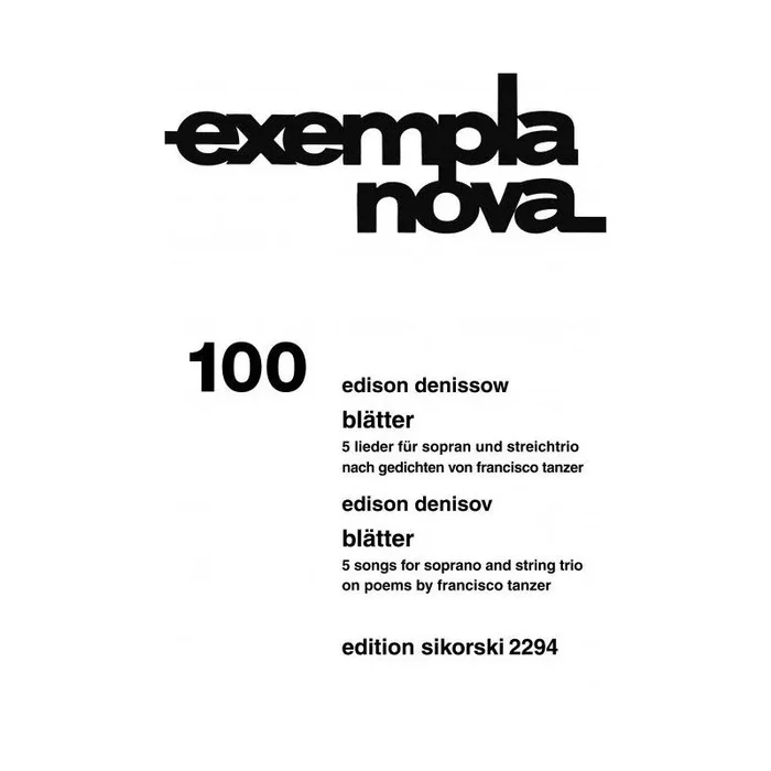 Denissow, Edison – Blätter