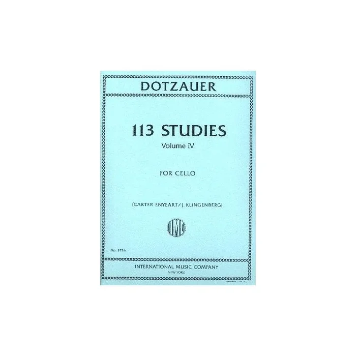 Dotzauer, Justus Johann Friedrich – 113 Studies Volume IV