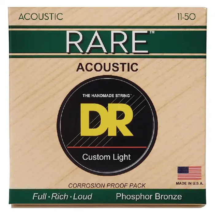 DR Strings RARE Bronze 11-50 Acoustic Guitar Strings