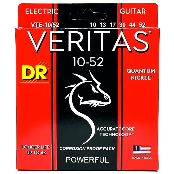 DR Strings VERITAS Quantum Nickel 10-52 Electric Guitar Strings