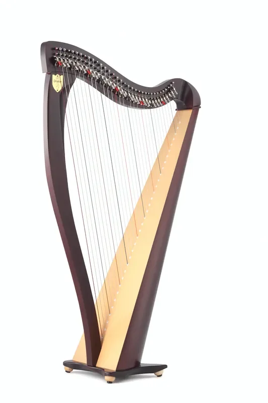 Drake 34 string harp (BioCarbon strings) in mahogany finish by Lyon & Healy