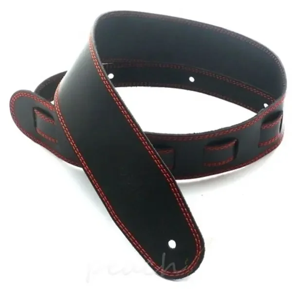 DSL Leather 2.5 Inch Black with Orange Stitching SGE25-15-5