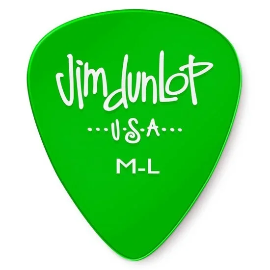 Dunlop Gels Guitar Pick 12-Pack – Green (Medium Light)