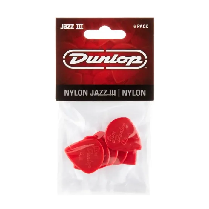 Dunlop Jazz III Nylon Picks Red 1.38mm – 6 Pack Precision Guitar Picks