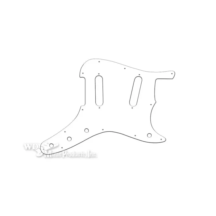 Duosonic Replacement Pickguard for Original Models – Thin Shiny White .060″ / 1.52mm Thickness, No Bevelled Edge
