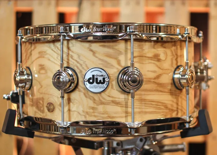 DW 6.5×14 Collector’s Pure Purpleheart Olive Ash Burl Snare Drum – SO#1344470