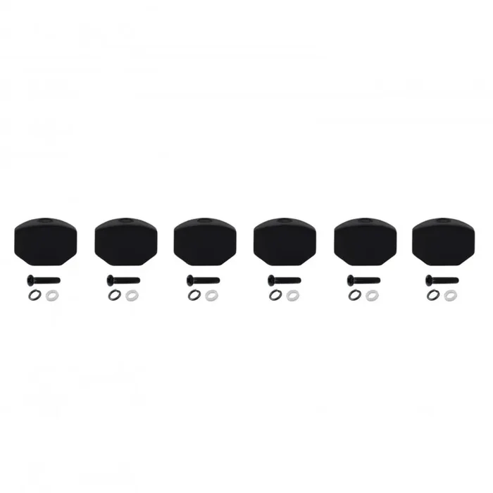 Ebony Tuning Machine Button Small With Straight Sides (Set of 6)