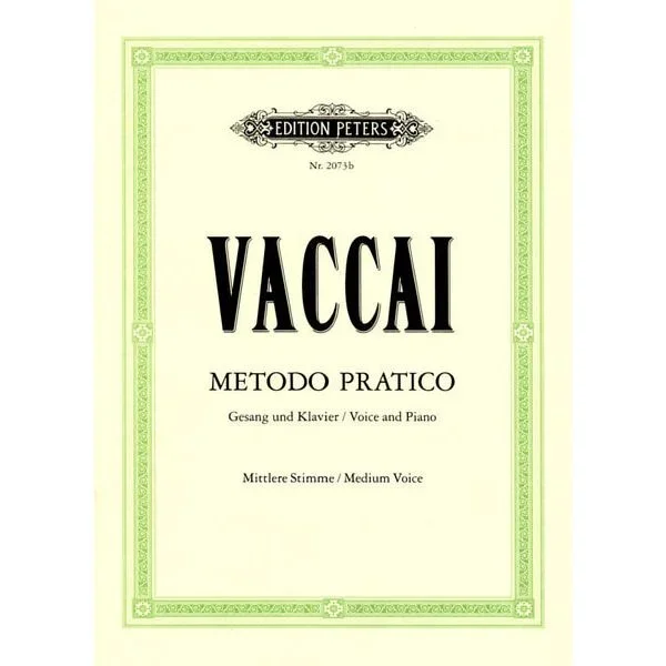 Edition Peters Vaccai Metodo Canto Medium