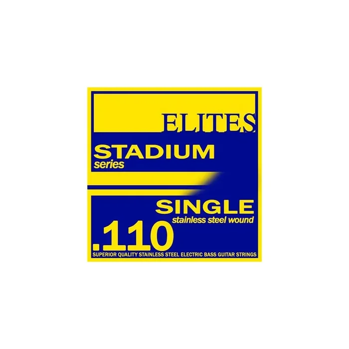 Elites Stadium Stainless Steel 110 (.110‚Äù) Bass Guitar Single String, Long Scale