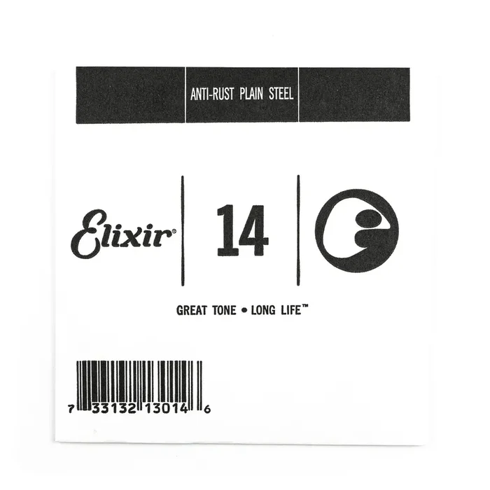 Elixir Anti-Rust Plain Steel 14 (.014″) Guitar Single String