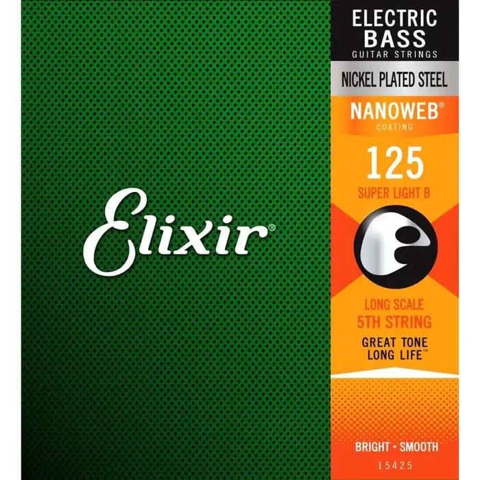 Elixir Nanoweb Nickel Wound .125 Bass Single String, Long Scale