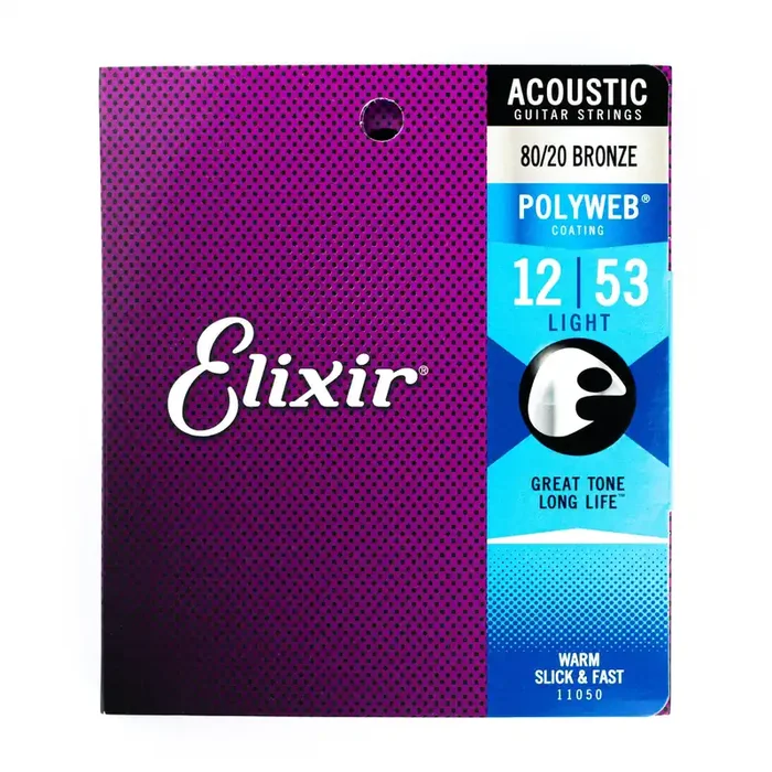 Elixir Polyweb 80/20 Bronze 12-53 Acoustic Guitar Strings [11050]