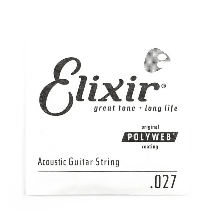 Elixir Polyweb 80/20 Bronze 27 (.027″) Acoustic Guitar Single String