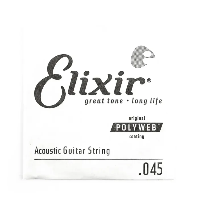 Elixir Polyweb 80/20 Bronze 45 (.045″) Acoustic Guitar Single String