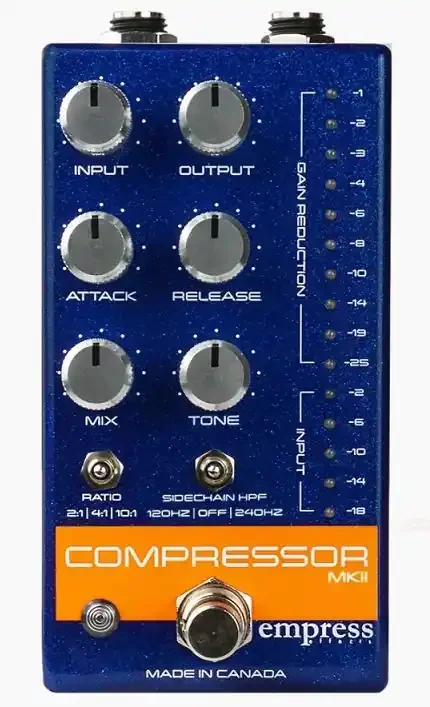 Empress Effects Compressor MKII – Blue Sparkle Studio Compressor Pedal