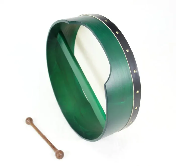 EMS 16″ x 5″ Fixed Head Bodhran in Green