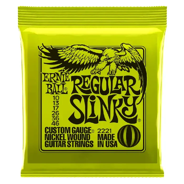 Ernie Ball 2221 Regular Slinky 10-46 Electric Guitar Strings, 5-Pack