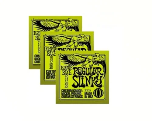 Ernie Ball 2221 Regular Slinky Electric Strings 10-46 3-Sets