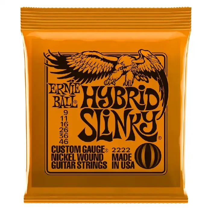 Ernie Ball 2222 Hybrid Slinky 9-46 Electric Guitar Strings, 5-Pack