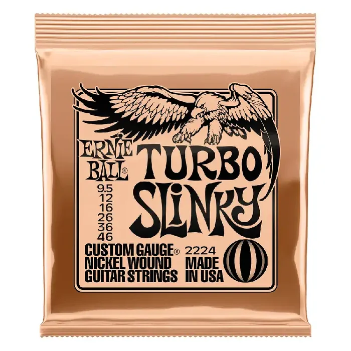 Ernie Ball 2224 Turbo Slinky 9.5-46 Electric Guitar Strings