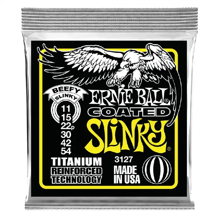 Ernie Ball 3127 Coated Titanium RPS Beefy Slinky 11-54 Electric Guitar Strings