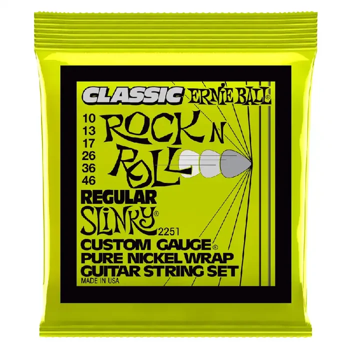 Ernie Ball Classic Regular Slinky Pure Nickel 10-46 Electric Guitar Strings [2251]