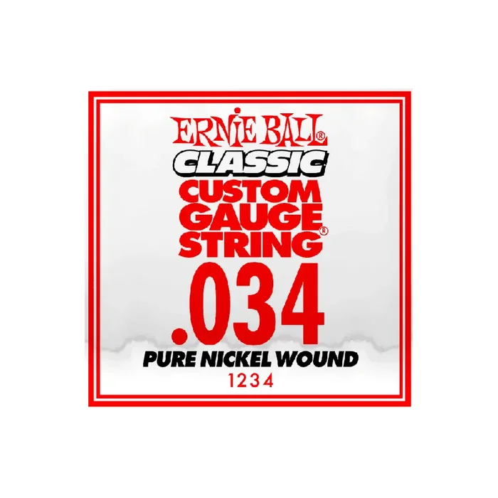 Ernie Ball Classic Slinky Pure Nickel .034w Electric Guitar Single String