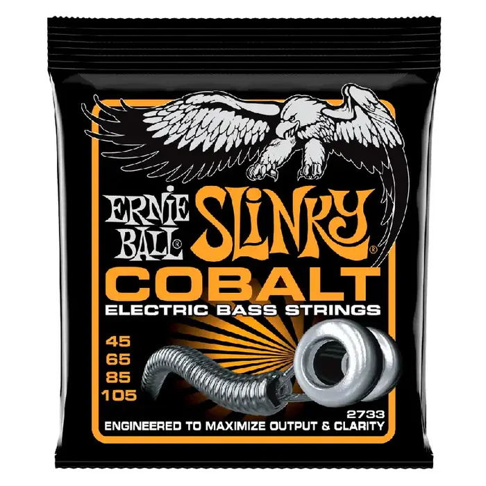 Ernie Ball Cobalt Hybrid Slinky 45-105 Bass Guitar Strings, Long Scale