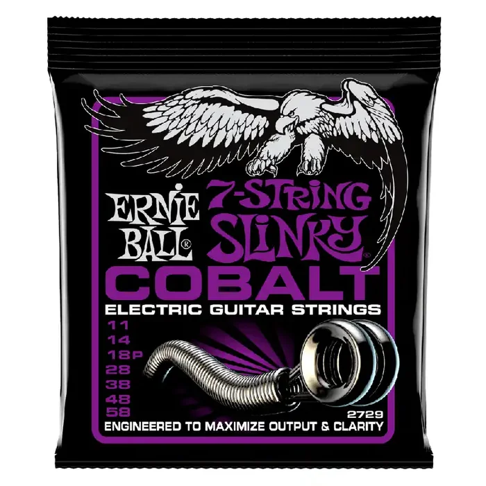 Ernie Ball Cobalt Power Slinky 7-String 11-58 Electric Guitar Strings