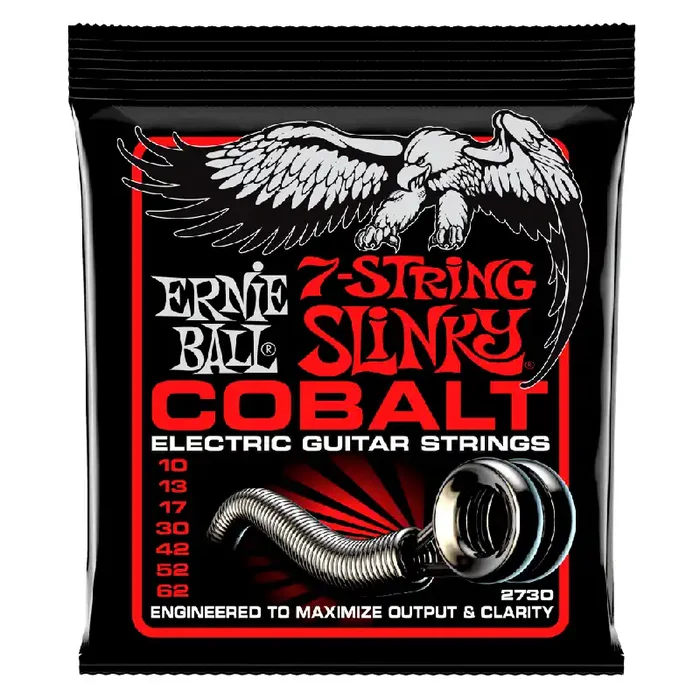 Ernie Ball Cobalt STHB Slinky 7-String 10-62 Electric Guitar Strings