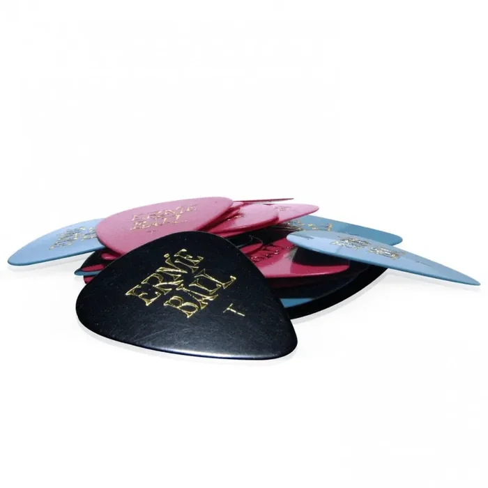 Ernie Ball Coloured Cellulose Picks, Thin, 24-Pack