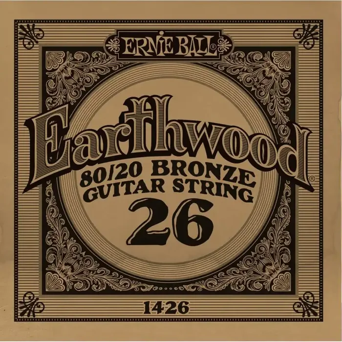 Ernie Ball Earthwood 80/20 Bronze .026w Acoustic Guitar Single String