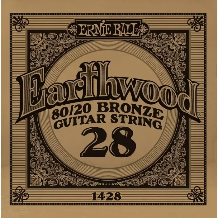 Ernie Ball Earthwood 80/20 Bronze .028w Acoustic Guitar Single String
