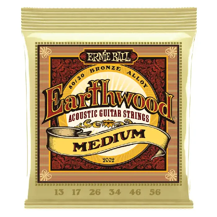 Ernie Ball Earthwood 80/20 Bronze 13-56 Acoustic Guitar Strings, Medium